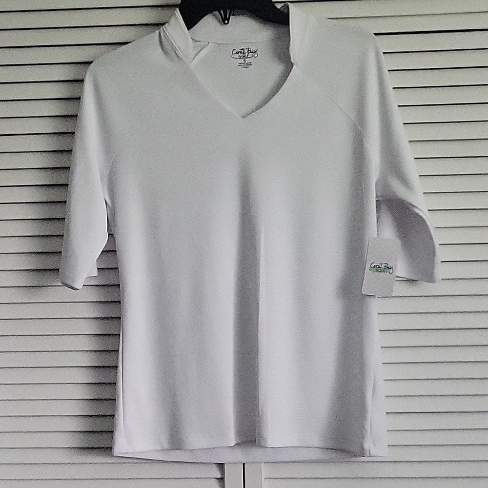 Casual White V-Neck Blouse